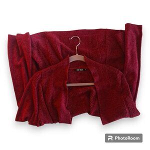 Burgundy Red Cardigan Sweater Womens XL/Oversized NIC+ZOE Cozy Fall Goth Holiday